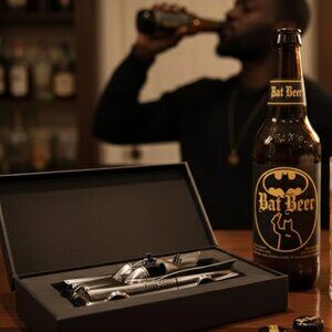 🦇 NIB Batman Batmobile Metal Bottle Opener DC 🎁